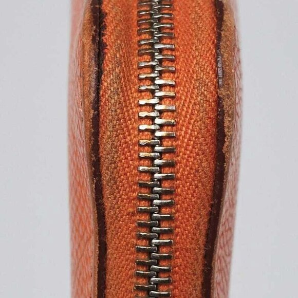 Hermes Orange Epsom Leather Zip Around Wallet - Picture 7 of 12